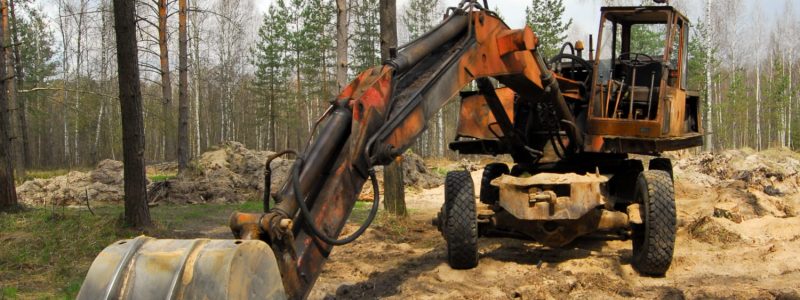 rotating grapple for excavator