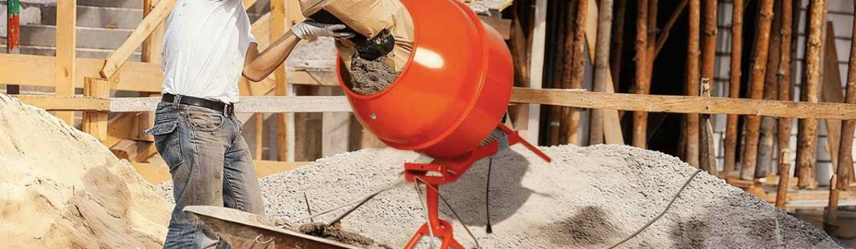 portable concrete mixer